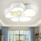 Modern Led Ceiling Light With Butterfly Metal Flush Mount For Girls Bedroom - White / A