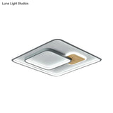 Modern Led Ceiling Light With Metal Shade In Warm/White - 16.5’/20.5’/35.5’ Sizes Available