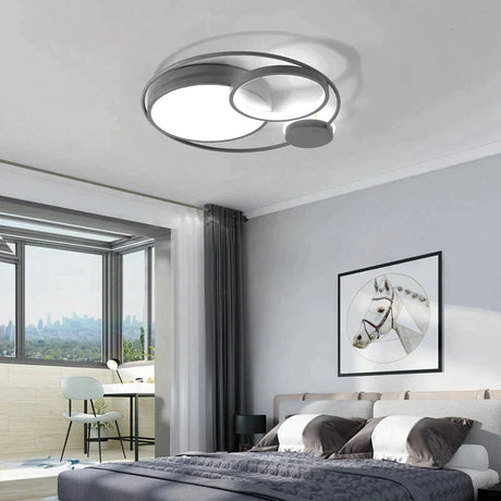 Modern Led Ceiling Lights For Living Room Bedroom Study Black+White Or Grey Color Lamp Fixtures