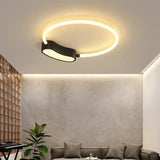 Modern Led Ceiling Mount Lamp: White Round/Square/Rectangular Flush With Acrylic Shade –