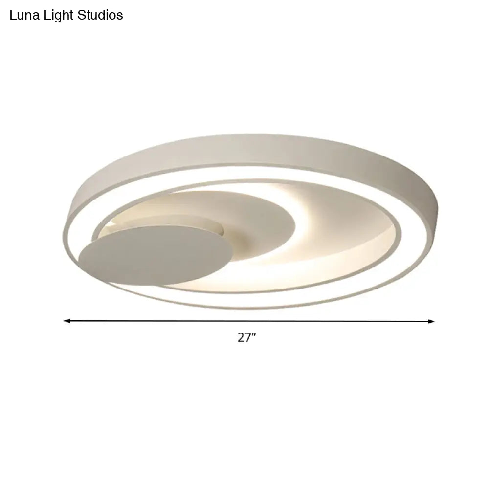 Modern Led Ceiling Mount Light In White For Kid’s Bedroom