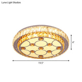 Modern Led Ceiling Mount Light With Elegant Crystal Shade - Perfect For Bedrooms