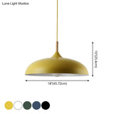 Modern Led Ceiling Pendant Light With Wood Lamp Socket - Macaron Color Option