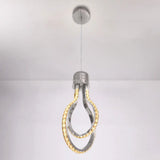 Modern Led Chrome Pendant Lamp With Bulb-Like Frame For Warm/White Lighting / Warm