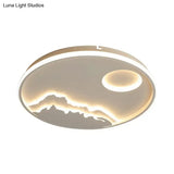 Modern Led Circle Ceiling Light With Acrylic Shade In Warm/White 17’/20.5’/25’ Diameter -