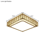 Modern Led Crystal Ceiling Light With Stainless Steel Finish