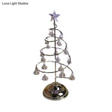 Modern Led Crystal Desk Lamp: Silver/Gold Christmas Tree Design For Bedroom