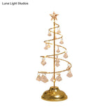 Modern Led Crystal Desk Lamp: Silver/Gold Christmas Tree Design For Bedroom