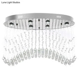 Modern Led Crystal Orb Ceiling Light In Chrome Finish For Bedrooms