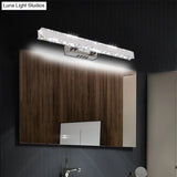 Modern Led Crystal Vanity Mirror Light Sconce - 11.5/16.5 Wide Rectangle White Wall Lighting For