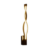 Modern Led Curvy Wall Sconce Light Black/White Acrylic Shade Warm/White