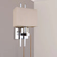 Modern Led Fabric Sconce Light: Rectangle Wall Mounted Beige Lighting For Bedroom
