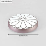Modern Led Floral Metal Flush Mount Ceiling Lamp For Bedroom Lighting