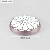 Modern Led Floral Metal Flush Mount Ceiling Lamp For Bedroom Lighting