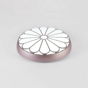 Modern Led Floral Metal Flush Mount Ceiling Lamp For Bedroom Lighting Purple / 16.5