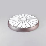 Modern Led Floral Metal Flush Mount Ceiling Lamp For Bedroom Lighting Purple / 31.5