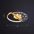 Modern Led Flush Ceiling Light With Acrylic Cover - Round Shape Gold / 18 Natural