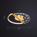 Modern Led Flush Ceiling Light With Acrylic Cover - Round Shape Gold / 18 Natural