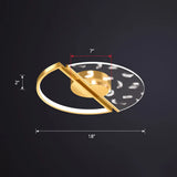 Modern Led Flush Ceiling Light With Acrylic Cover - Round Shape Gold / 18 Third Gear