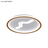 Modern Led Flush Light With Metallic Shade - Super Thin Ceiling Fixture In Black/Gold Warm/White