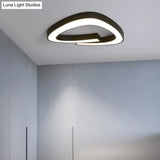 Modern Led Flush Mount Ceiling Light Fixture For Living Room - Simplicity Triangle Design