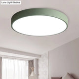 Modern Led Flush Mount Ceiling Light In Pink/Black/White With Acrylic Shade - 12’/16’ Diameter