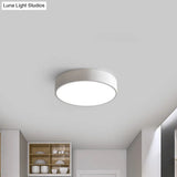 Modern Led Flush Mount Ceiling Light In Pink/Black/White With Acrylic Shade - 12’/16’ Diameter