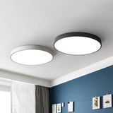 Modern Led Flush Mount Ceiling Light In Pink/Black/White With Acrylic Shade - 12’/16’ Diameter