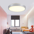 Modern Led Flush Mount Ceiling Light In Silver With Acrylic Shade Available 3 Sizes And Warm/White
