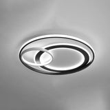 Modern Led Flush Mount Ceiling Light With Acrylic Circle Design For Simplicity In Bedroom Black /