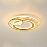 Modern Led Flush Mount Ceiling Light With Acrylic Circle Design For Simplicity In Bedroom Gold / 18