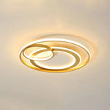 Modern Led Flush Mount Ceiling Light With Acrylic Circle Design For Simplicity In Bedroom Gold /
