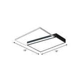 Modern Led Flush Mount Light For Bedroom Ceiling With Sleek Acrylic Shade Black / 18 Third Gear