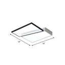 Modern Led Flush Mount Light For Bedroom Ceiling With Sleek Acrylic Shade White / 18