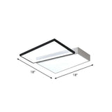 Modern Led Flush Mount Light For Bedroom Ceiling With Sleek Acrylic Shade White / 18 Third Gear