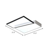 Modern Led Flush Mount Light For Bedroom Ceiling With Sleek Acrylic Shade White / 21.5