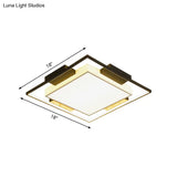 Modern Led Flush Mount Light With Acrylic Shade In Black And White - Available 3 Sizes