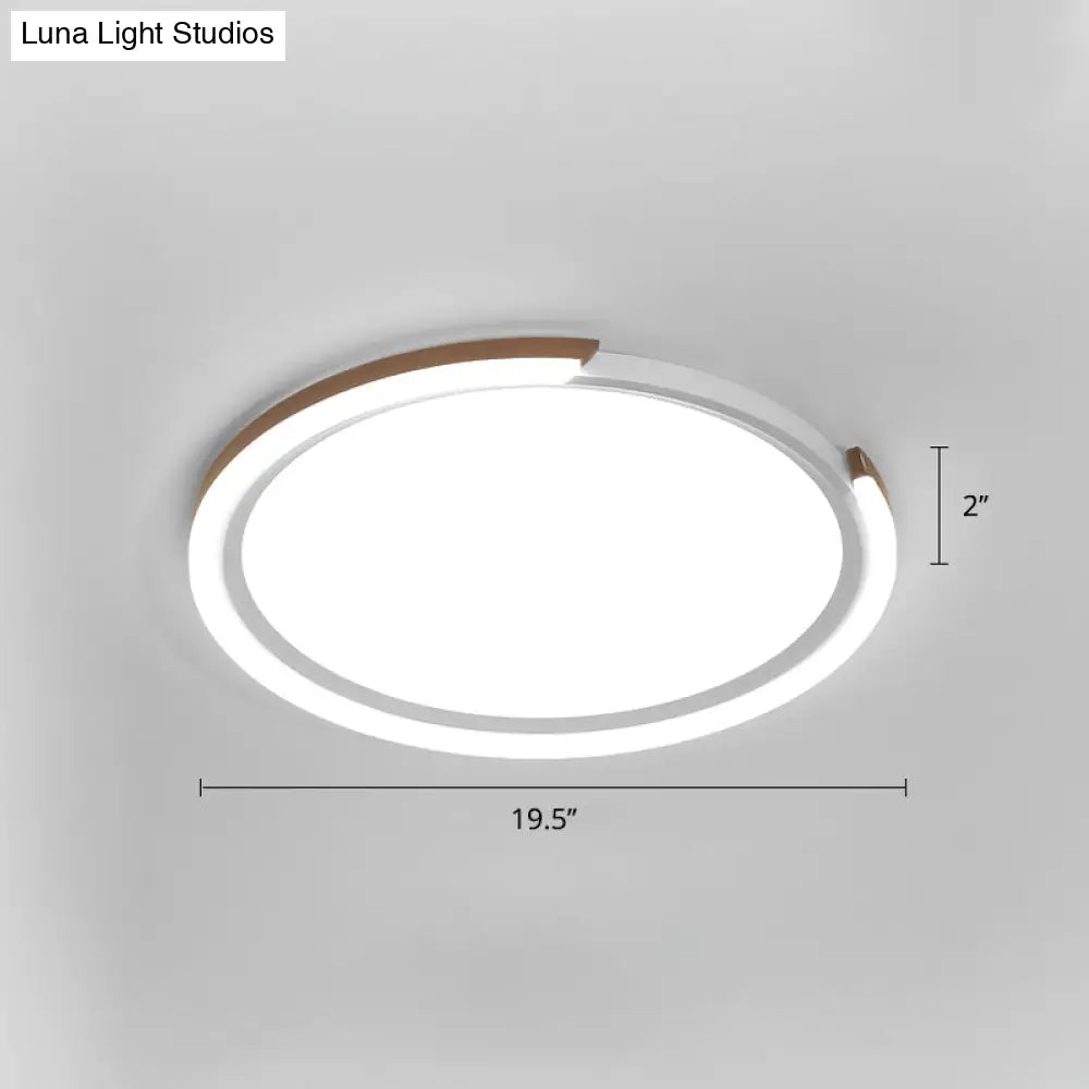 Modern Led Flush Mount Light With Extra-Thin Aluminum Frame For Bedroom Ceiling - Nordic Style
