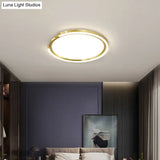 Modern Led Flush Mount Light With Extra - Thin Aluminum Frame For Bedroom Ceiling - Nordic Style