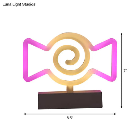 Modern Led Geometrical Nightstand Lamp - White Plastic Bedside Light For Bedroom