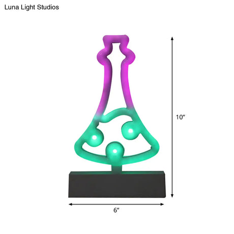 Modern Led Geometrical Nightstand Lamp - White Plastic Bedside Light For Bedroom