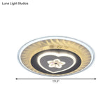 Modern Led Grey Star/Loving Heart Ceiling Lamp For Bedroom