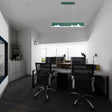 Modern LED Linear Chandelier - White/Black/Green - Rectangular Design - Hanging Ceiling Light in White/Warm Light