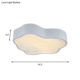 Modern Led Metal Ceiling Mounted Fixture With Cloud Shape In Warm/White Light For Bedroom