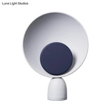 Modern Led Metal Shade Bedroom Reading Lamp Blue Night Light With Saucer Design
