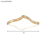 Modern Led Monochromatic Flush Mount Ceiling Light In White For Bedroom