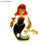 Modern Led Night Lamp For Girls Room With Funky Plastic Design