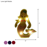 Modern Led Night Lamp For Girls Room With Funky Plastic Design