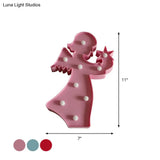 Modern Led Night Lamp For Girls Room With Funky Plastic Design