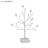 Modern Led Nightstand Lamp In White For Branching Night Table